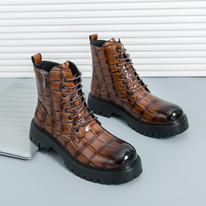 Men Shoes Brand - Été hommes mode Chelsea bottes noir