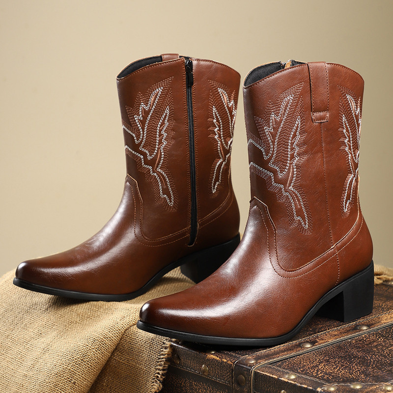 Men Shoes Classic - 2026 Hommes Classique Rétro Western Cowboy