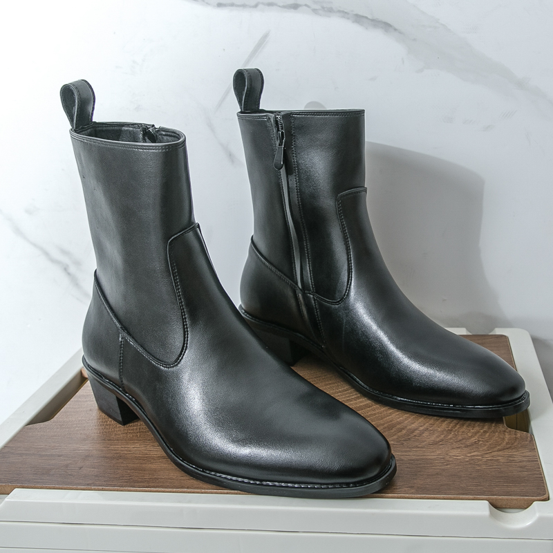 Men Shoes Brand - Nouveau Style anglais Chelsea bottes longues