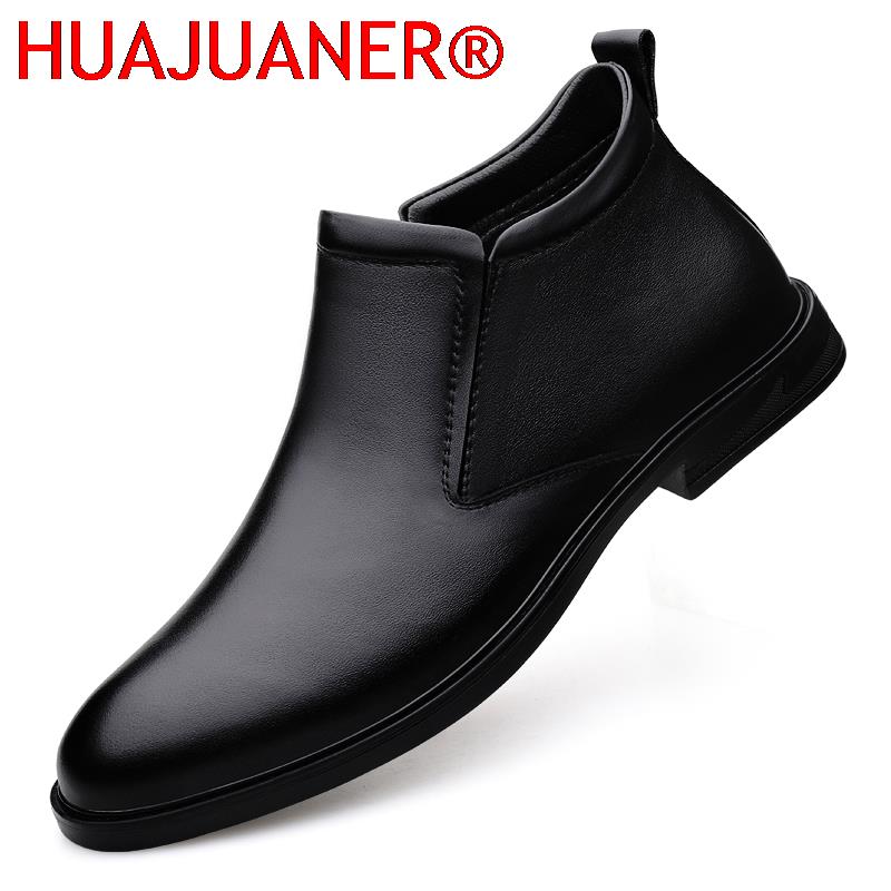 Men Shoes Brand - Chelsea bottes noir hommes bottes courtes