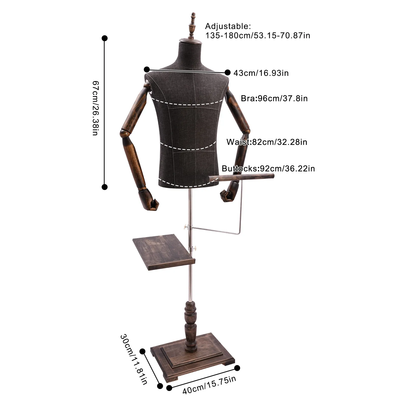 Mannequin masculin avec bras,  - Men Shoes Rack avis et prix