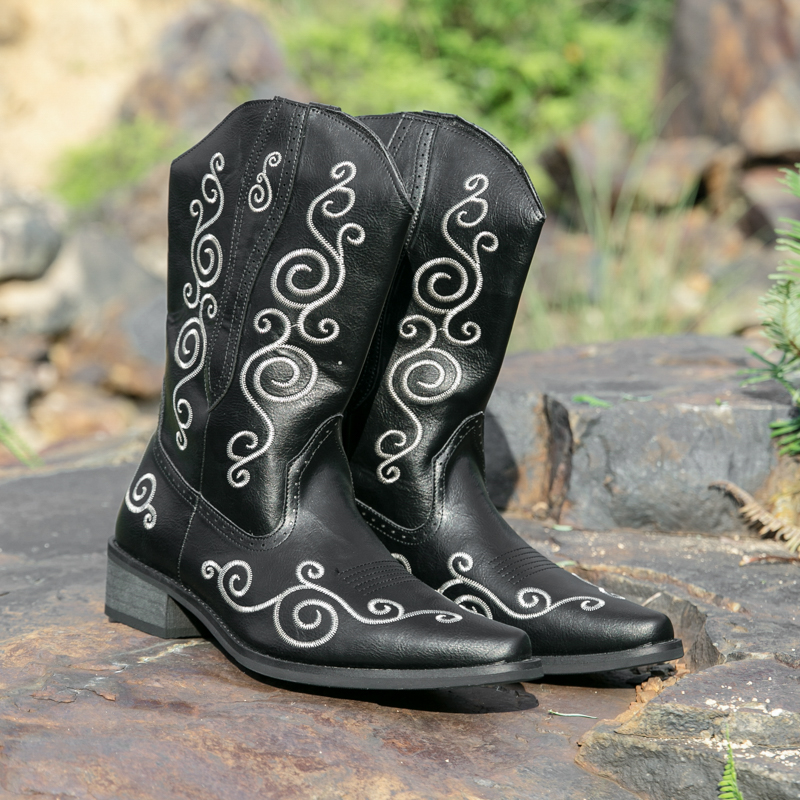 Bottes Western brodées pour ho - Men Shoes Classic avis et prix