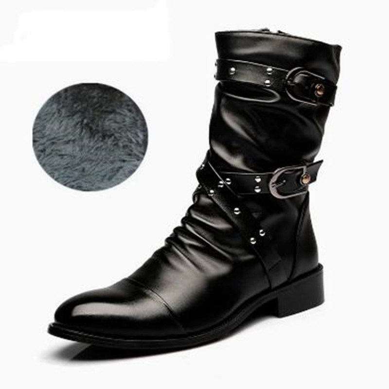 Bottes mi-hautes en cuir pour  - Men Shoes Classic avis et prix